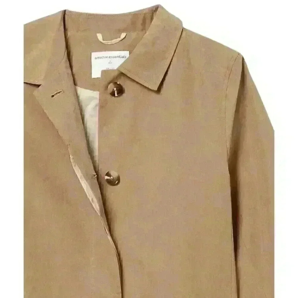 NWT, Women's Trench Coat, Medium, Amazon Essentials, Taupe, Mid-length, - Picture 5 of 12
